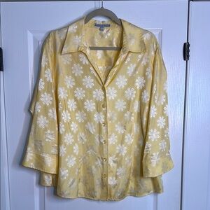 Yellow Floral Women's Top